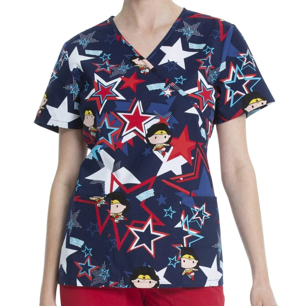 DC Comics Wonder Woman Scrub Top - Plus